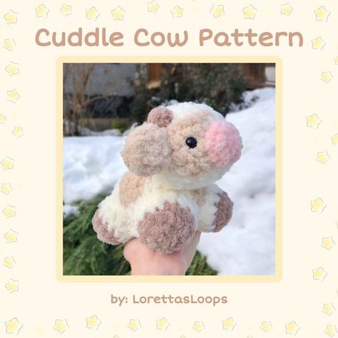 Crochet Cuddle Cow Plushie PATTERN Crochet toys patterns free amigurumi #crochettoyspatternsfreeamigurumi #crochet #crochettoy #crochetpattern #crochetpatterns 1.100 Crochet Patterns Cow Free, Cow Pattern Crochet Free, Bear Plushie Crochet, Crochet Easy Plushies, Easy Plush Crochet Pattern Free, How To Crochet A Cow Free Pattern, Baby Cow Crochet Pattern Free, Free Crochet Plushie Patterns For Beginners, Crochet Cow Free Pattern Amigurumi