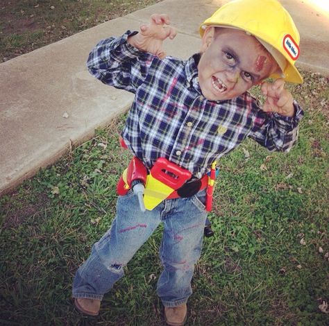 Zombie construction worker Construction Worker Costume, Boys Costumes, Halloween Makeup Pretty, Boy Halloween Costumes, Halloween Boys, Construction Worker, Boy Costumes, Diy Projects To Try, Kid Stuff