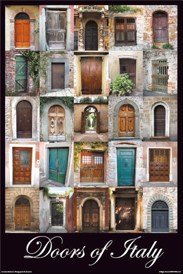 Ciao Bella! Unique Front Doors, Italian Doors, Old Wooden Doors, Italy Poster, Italy Print, Doors And Windows, Old Door, Old Doors, Beautiful Doors