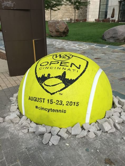 Tennis Ideas, Ball Sculpture, Tennis Birthday, Tennis Store, Tennis Open, Tennis Event, Tennis Party, Sport Park, Brand Activation