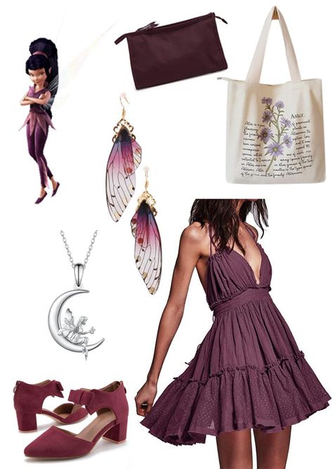 Pixie Hollow Outfit Ideas, Pixies Aesthetic, Pixie Hollow Outfits, Fairy Disneybound, Pixie Hollow Aesthetic Outfits, Pixie Hollow Fashion, Pixie Hollow Fairies Outfits, Vidia Disneybound, Pixie Hollow Fairies