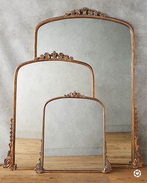 Anthropologie Mirror, Bedroom Frames, Macrame Mirror, Overmantle Mirror, Anthropologie Home, Gold Mirror Wall, French Home Decor, Cozy Fireplace, Creative Home Decor