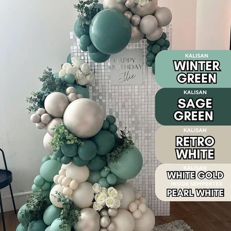 𝗪𝗘 𝗦𝗘𝗟𝗟 𝗕𝗔𝗟𝗟𝗢𝗢𝗡𝗦 𝗧𝗢𝗢�… How incredible is this colour combo and display by @every_occasionevents 🤍 You can all of these colours on our… | Instagram Emerald Balloon Garland, Colorful Balloon Arch, Kalisan Balloons Colors, Christmas Balloon Decorations, Balloon Background, Christmas Balloons, Balloon Shop, Diy Balloon Decorations, Colourful Balloons