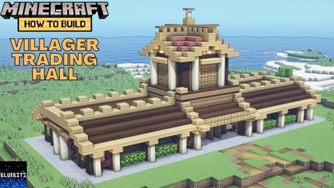 Minecraft Distillery, Villager Trading Hall Minecraft Design, Minecraft Trading Post, Minecraft Villager Trading Hall Ideas, Minecraft Trading Hall Design, Minecraft Trading Hall, Villager Trading Hall Minecraft, Villager Trading, Villager Minecraft