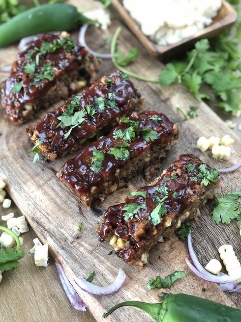 Lentil Loaf | Plantiful Kiki Starch Solution Recipes, Easy Plant Based Recipes, Lentil Loaf, Sweet Bbq Sauce, Romesco Sauce Recipe, Roasted Parsnips, Black Lentils, Recipes Plant Based, Romesco Sauce