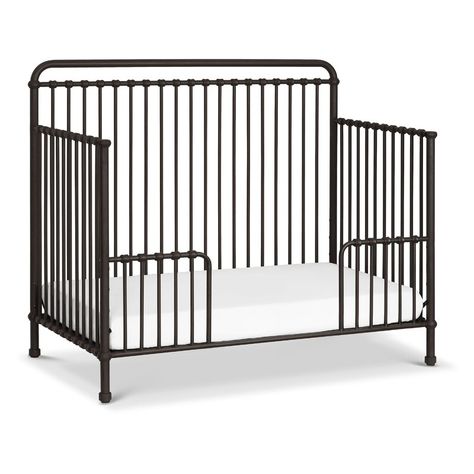 Million Dollar Baby Classic Winston 4-in-1 Convertible Crib & Reviews | Wayfair Metal Cribs, Iron Crib, Metal Crib, 4 In 1 Crib, Million Dollar Baby, Bed Bassinet, Adjustable Mattress, Mini Crib, Convertible Crib