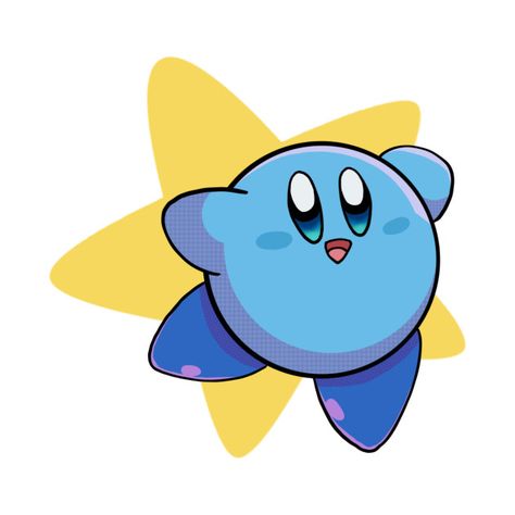 Blue Kirby Wallpaper, Blue Characters Cartoon, Blue Cartoon Characters, Blue Kirby, Kirby Design, Blue Pokemon, Blue Cartoon Character, Custom Monopoly, Kirby Games