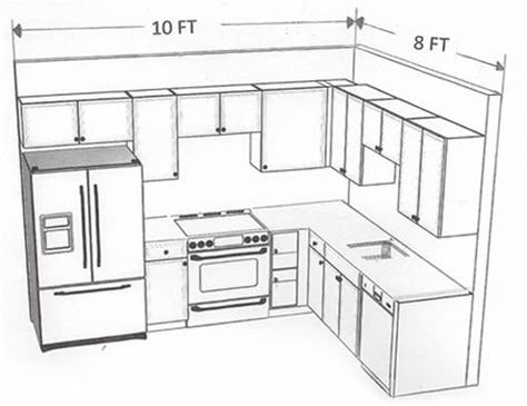 10 x 8 kitchen layout - Google Search  Similar layout with island and pantry beside fridge Small Kitchen Design Layout, Cheap Kitchen Remodel, Model Dapur, Small Kitchen Layouts, Kabinet Dapur, Kitchen Remodel Before And After, Kitchen Designs Layout, Remodel Kitchen, Kitchen Plans