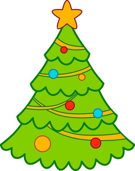 Christmas Tree Clip Art, Christmas Tree Cartoon, Tree Vector Illustration, Christmas Tree Vector, Clip Art Christmas, Art Christmas Tree, Cartoon Christmas Tree, Cartoon Trees, Christmas 2025