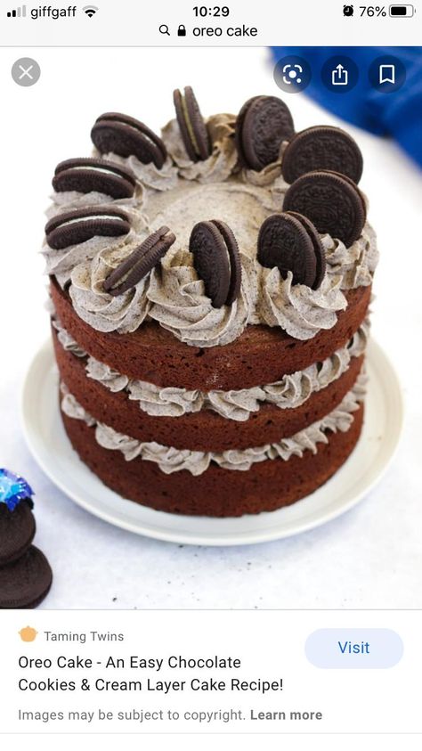 Easy Chocolate Cookies, Easy Oreo Cake, Birthday Cake Easy, Oreo Cake Recipe, Pastel Chocolate, Chocolate Oreo Cake, Oreo Buttercream, Mini Torte, Oreo Flavors