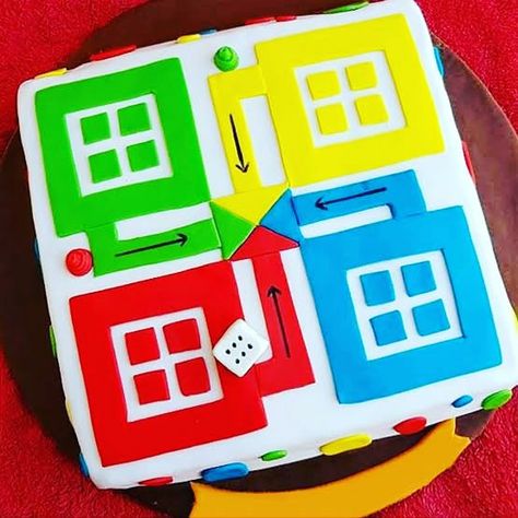 Ludo Cake, Bachelor Party Cakes, Cakes Without Fondant, Police Cakes, Ludo Game, Teacher Cakes, Cake For Boyfriend, Artist Cake, Angry Birds Cake