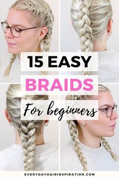 Everyday Braided Hairstyles, Easy Braids For Beginners, Braids For Beginners, Braid Your Own Hair, How To Braid, Braiding Your Own Hair, Beautiful Braided Hair, Remodel Kitchen, Easy Braids