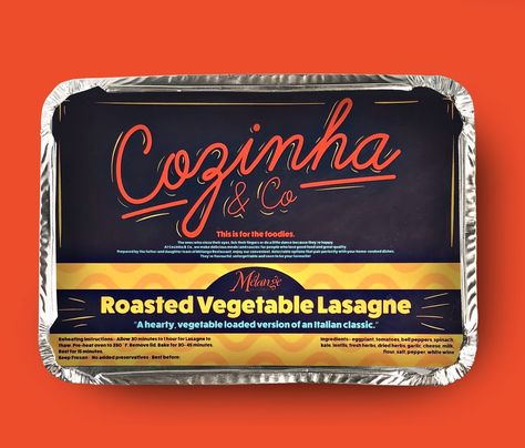 Cozinha & Co on Packaging of the World - Creative Package Design Gallery Lasagna Packaging Ideas, Lasagna Packaging Design, Pasta Packing Design, Pasta Box Design, Pasta Box Packaging Design, Roasted Vegetable Lasagne, Vegetable Lasagne, Drink Milk, Creative Packaging Design