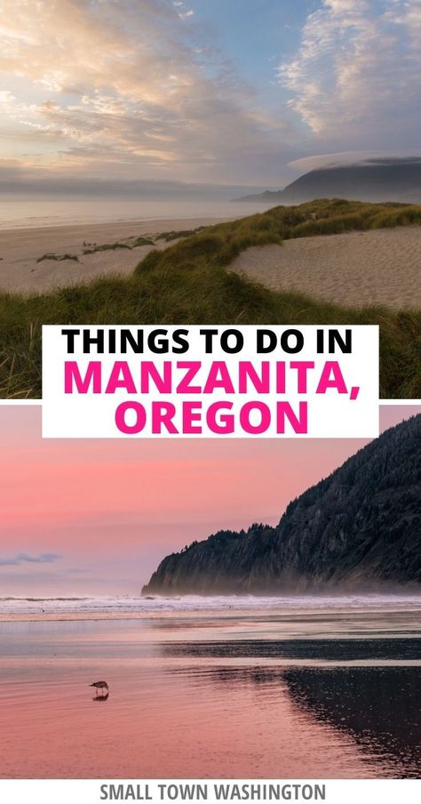 Manzanita Oregon Things To Do, Japan Beaches, Small Town Washington, Oregon Coast Roadtrip, Manzanita Oregon, Coastal Oregon, Oregon Camping, Washington Trip, Travel Oregon