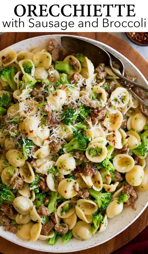 Orrechetti And Sausage, Pasta With Italian Sausage And Broccoli, Orchetta Pasta With Sausage And Broccoli, Pasta With Broccoli And Sausage, Orichette Sausage Broccoli, Orichette Pasta Recipes Sausage, Sausage Orchetta Pasta, Italian Sausage Broccoli Pasta, Orrechiette With Sausage And Broccoli