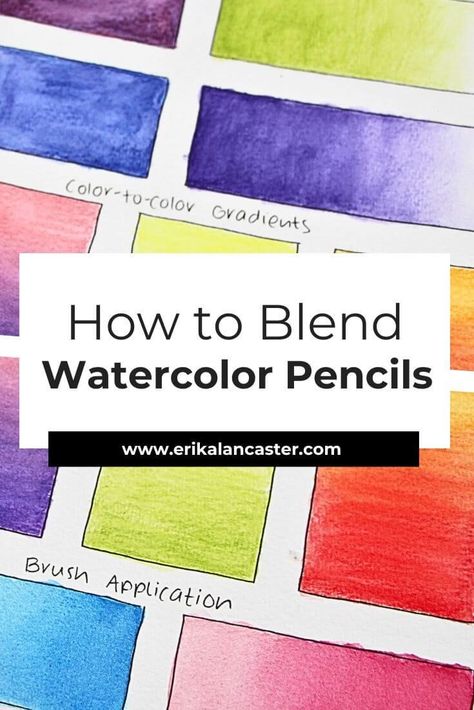 If you're looking to improve your watercolor pencil blending techniques, this blog post is for you. It includes helpful step-by-step tutorials that will help you create amazing art in no time. How To Use Watercolor Pencils, Watercolor Pencil Ideas, Watercolour Pencil Art Tutorials, Watercolour Pencil Art, Blend Watercolor, Pencil Blending, Watercolor Pencils Techniques, Blending Techniques, Watercolor Pencil Art