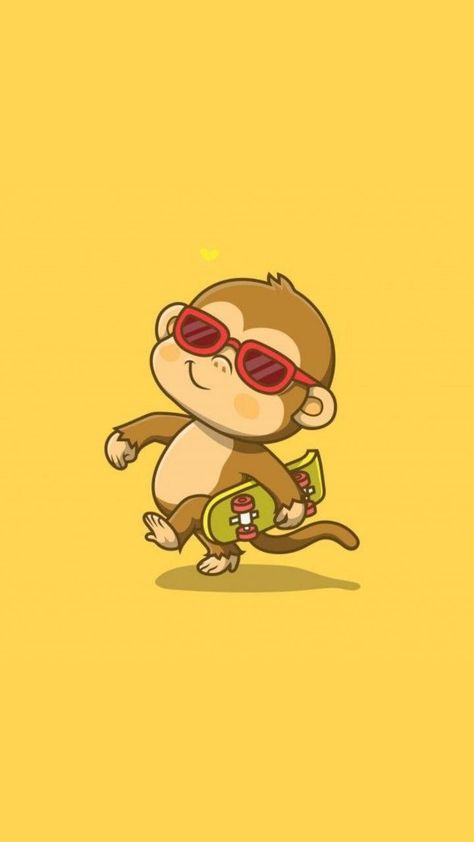 Monkey Wallpaper Cute Cartoon, Cartoon Monkey Wallpaper, Cute Monkey Wallpaper, Monkey Background, Crab Cartoon, Monkey Icon, Watermelon Cartoon, Monkey Cartoon, Pink Clouds Wallpaper