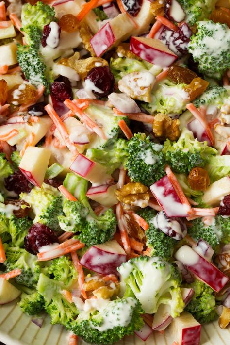 Broccoli Apple Salad - Cooking Classy Broccoli Apple Salad, Easter Salad Recipes, Apple Broccoli Salad, Best Broccoli Salad Recipe, Healthy Broccoli Salad, Broccoli Cauliflower Salad, Broccoli Salad Bacon, Apple Salad Recipes, Raw Broccoli