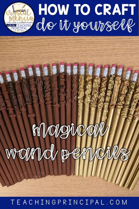 This how-to post for DIY wizard wands is simple enough for any Harry Potter obsessed Muggle to follow. Turn ordinary pencils into magical writing tools with little effort! A few... The post Harry Potter Inspired How-to for DIY Wizard Wands appeared first on Crystal Mencia. Magical Writing, Acrylic Paint Bottles, Harry Potter Classroom, Wizard Wand, Diy Wand, Word Nerd, Harry Potter Wand, Wooden Pencils, Harry Potter Birthday