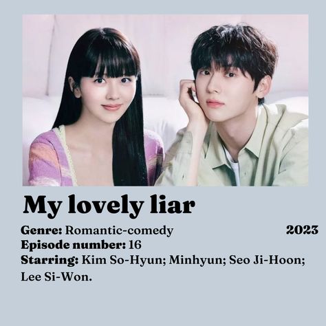 Kdrama My lovely liar poster My Lovely Liar Kdrama Poster, Lovely Liar Kdrama, My Lovely Liar Kdrama, Elizabeth Harmon, My Lovely Liar, Lovely Liar, Kdrama List, Kdrama Poster, Disney Puzzles