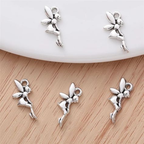 50pcs Vintage Fairy Elf Charms Fit For Women's Pendant Necklace Diy Jewelry Making Bracelets Accessories - Charms - AliExpress Diy Jewelry Making Bracelets, Pixie Fairy, Diy Pendant Necklace, Pixies Fairies, Fairy Charms, Magical Fairy, Jewelry Making Bracelet, Vintage Fairies, Fairy Girl