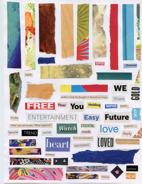 Scrapbook Wall Art, Gift Collage, Letter Collage, Photos Quotes, Printable Collage Sheet, Magazine Collage, Bullet Journal Stickers, Collage Design, Print Collage