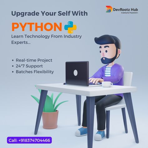 Unleash your Python potential with DevRootz Hub's Python Course & Placement Program! 🐍 Python is one of the most in-demand programming languages globally, and DevRootz Hub can equip you with the skills and knowledge to land your dream job. This comprehensive program offers: Expert-led Python training: Learn from experienced developers who understand the industry's needs. Hands-on coding projects: Solidify your learning by building real-world Python applications. Placement assistance: We'll ... Coding Projects, Python Course, Tech Career, Learning Technology, Programming Languages, Dream Job, Python, Programming, Hands On