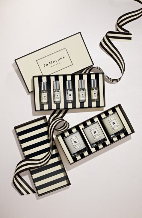 Fragrance favorite: Jo Malone and candle sets ;)  Great gift item...i want!!!!! Jo Malone Gift Set, Nordstrom Holiday, Cologne Collection, Fragrance Packaging, Perfume Packaging, Cosmetic Design, Candle Packaging, Fragrance Set, Jo Malone London