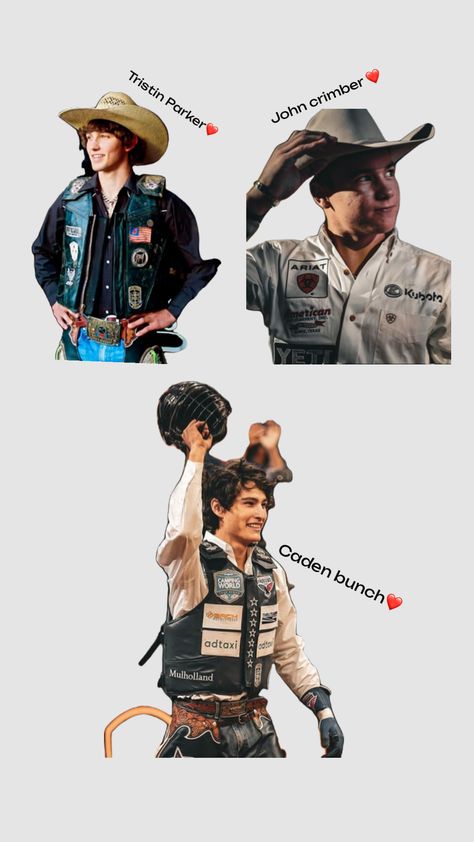 Literally the hottest bull riders ever🥵😍❤️ #Cadenbunch #johncrimber #tristinparker #bullriders Bull Riders, Camping World, Robert Pattinson