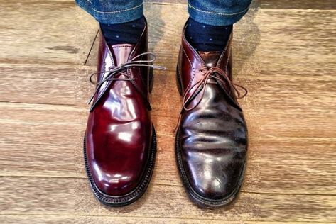 Shell Cordovan - The King of Leathers? Alden Shoes Men, Shell Cordovan Shoes, Monkstrap Shoes, Cleaning Shoes, Alden Shoes, Cordovan Shoes, Wing Boots, Autumn Shoes, Crocodile Shoes