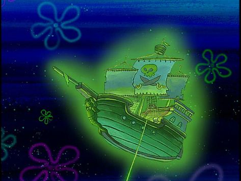 Flying Dutchman’s Ship Spongebob Halloween, Spongebob Drawings, Spongebob Birthday Party, Spongebob Painting, Spongebob Party, Pineapple Under The Sea, Spongebob Birthday, Flying Dutchman, Spongebob Funny