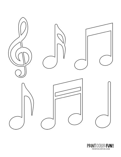 Music Note Printable Free, Printable Music Notes Free, Music Note Symbol, Music Journal, Treble Clef, Musical Notes, Musical Note, Music Note, Music Is