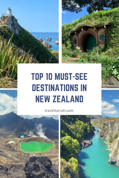 Here are my top 10 must-sees while visiting New Zealand! New Zealand Travel Guide, Visit New Zealand, Oceania Travel, New Zealand Travel, Global Travel, Beautiful Lakes, Best Places To Travel, Travel Goals, Australia Travel