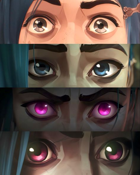 Powder Arcane Art, Powder Arcane Reference, Arcane Art Reference, Arcane Artstyle Study, Arcane Art Study, Arcane Art Style Tutorial, Arcane Style Study, Arcane Oc Art, Jinx Eyes