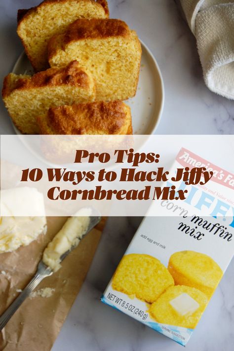 Jiffy cornbread baking hacks abound. But here are 10 very best sweet and savory ways to make this boxed cornbread mix better, from top Southern chef Kelly Fields. Think: cheddar, honey, jalepeño, corn kernels, and so much more. Your Thanksgiving cornbread recipe never had it so good. The essential side dish for Thanksgiving dinner. Cornbread Box Hack, Boxed Cornbread Recipes, Box Cornbread Hacks, Box Cornbread Better, Boxed Cornbread Hacks, How To Make Jiffy Cornbread Better, Cornbread Hacks, Cornbread Muffins Jiffy, Thanksgiving Cornbread