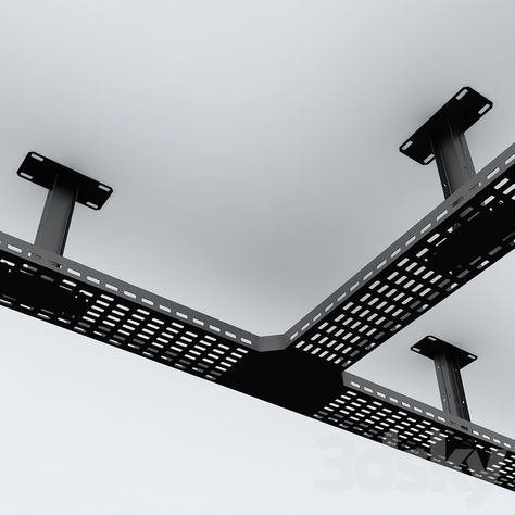 3d models: Miscellaneous - cable tray Cable Trays, Cctv Camera Installation, Office Ceiling, Industrial Office Design, Electrical Conduit, Cable Tray, Server Room, Cable Management System, Office Renovation