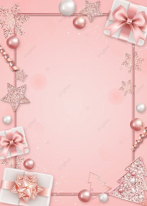 Christmas Rose Gold Star Gift Box Border Background Rose Gold Christmas Background, Christmas Birthday Background, Pink And Gold Christmas Wallpaper, Pink Christmas Template, Christmas Gift Wallpaper, Christmas Background Pink, Gift Card Design Ideas, Christmas Background Wallpaper, Gold Star Wallpaper