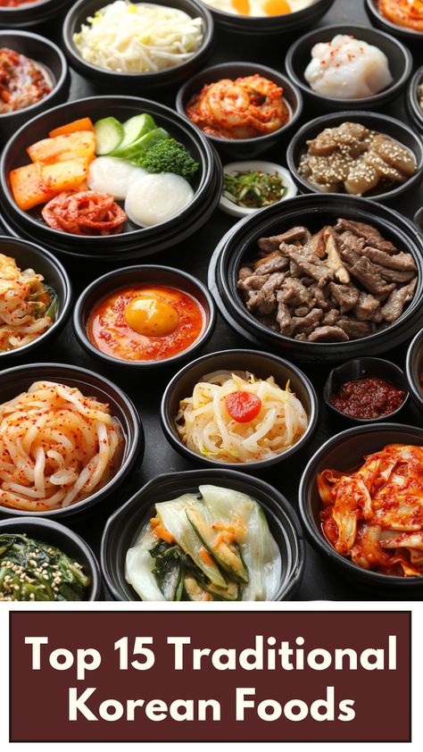 A variety of popular traditional Korean foods, including Korean BBQ, kimchi, and other flavorful dishes. Korean Meal Prep Recipes, Korean Dishes Traditional, Korean Birthday Food, Korean Food Recipes South Korea, Popular Korean Food, Traditional Korean Food, Korean Appetizers, Korean Food Side Dishes, Best Korean Food