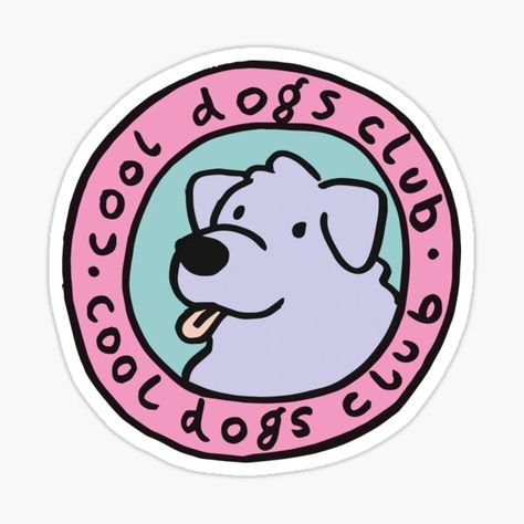 Cool Dogs, Stickers Cool, Dog Club, After Life, Unique Sticker, Stickers For Sale, Dog Stickers, Cool Stickers, Aesthetic Stickers