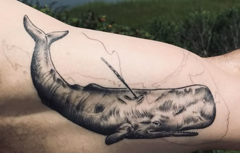 Wale Tattoos, Sperm Whale Tattoo, Ocean Tattoo Ideas, Birthday Tattoos, Aa Tattoos, State Tattoos, Tattoo Guide, Whale Tattoo, Ocean Tattoo