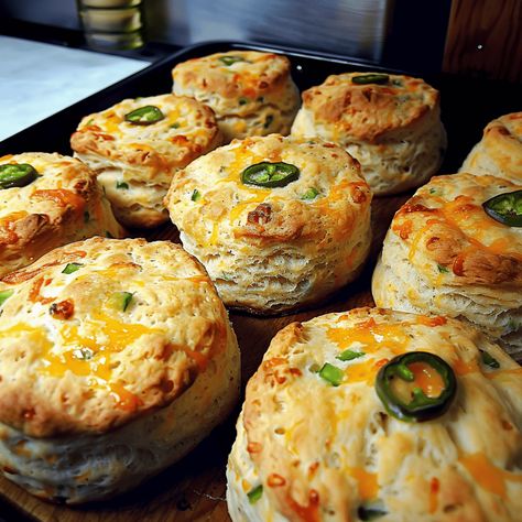 Jalapeno Cheddar Biscuits Cheddar Jalepeno Artisan Bread, Cheddar Jalapeno Biscuits, Cheddar Jalapeno Bread, Jalapeño Bread, Jalapeno Cheddar Biscuits, Cheddar Bay Biscuits, Breakfast Routine, Jalapeno Cheddar, Cheddar Biscuits