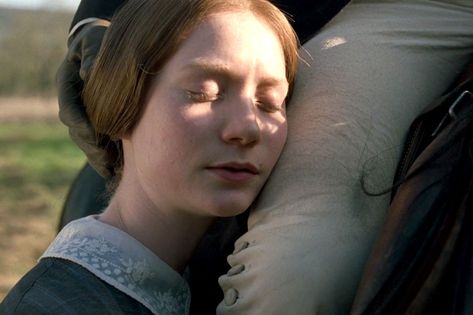 Wardrobe Galleries: Jane Eyre (Miscellaneous Gems) | CINEMATTIRE Bronte Sisters Books, 2011 Aesthetic, Jane Eyre Movie, Jane Eyre 2011, Mia Wasikowska, Bronte Sisters, Masterpiece Theater, Women Writers, Trivia Quiz