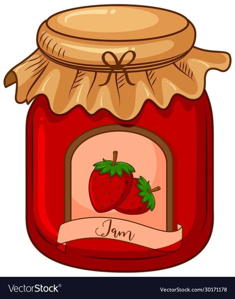 Jam Clipart, Strawberry Pictures, Grape Jam, Jar Of Jam, Cooking Book, British Tea, Abc Coloring, Food Cartoon, Food Clipart