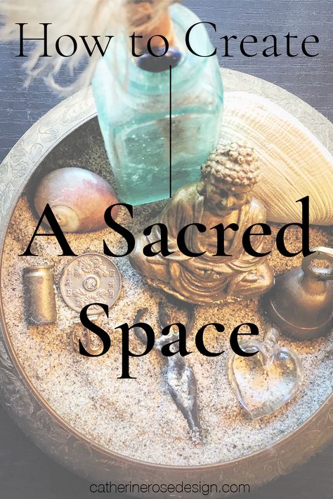 Learn how to create a sacred space. Your home should support you. Read this blog post to learn how to DIY your own altar, ideas for a meditation room, and sacred space decor. Create your own sacred space retreat in your home! Crystal Altar Sacred Space, Altar Ideas Sacred Space, Healing Room Ideas, Seat Of The Soul, How To Hygge, Spiritual Altar, Altar Design, Healing Room, Crystal Altar