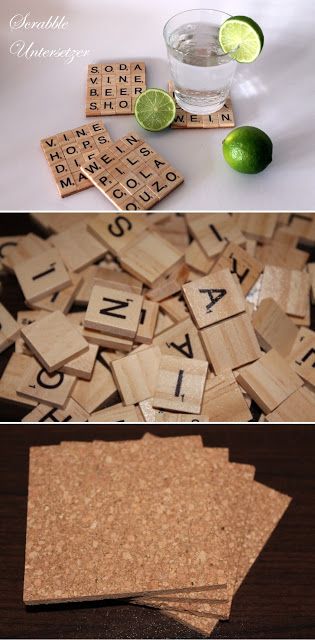 Scrabble Diy, Diy Scrabble, Scrabble Coasters, Scrabble Tile Crafts, Craft Presents, Scrabble Letters, Tile Crafts, Book Room, Scrabble Tiles