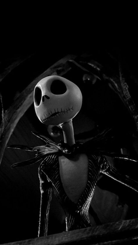 Jack Skellington Pfp, The Nightmare, Jack Skellington, Disneyland, Black And White, White, Black