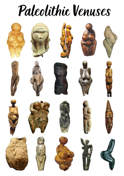 The poster showcases a selection of these ancient artworks, allowing students to study and appreciate the skills and creativity of our prehistoric ancestors. This poster is perfect for classrooms studying art history, history, anthropology, or archaeology. Fertility Statue, Paleolithic Period, Venus Painting, Paleolithic Art, Goddess Magick, Fertility Symbols, Ancient Statues, Prehistoric Art, Sacred Feminine