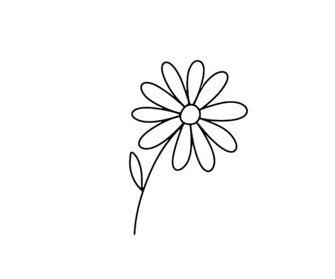 Hand drawn flower daisy vector outline s... | Premium Vector #Freepik #vector #daisy #chamomile-flower #chamomile #daisy-flower Daisy Flower Drawing Simple, Daisy Flower Outline, Daisy Line Art, Daisy Vector, Daisy Chamomile, Daisy Outline, Daisy Flower Drawing, Daisy Doodle, Sketch Line Art