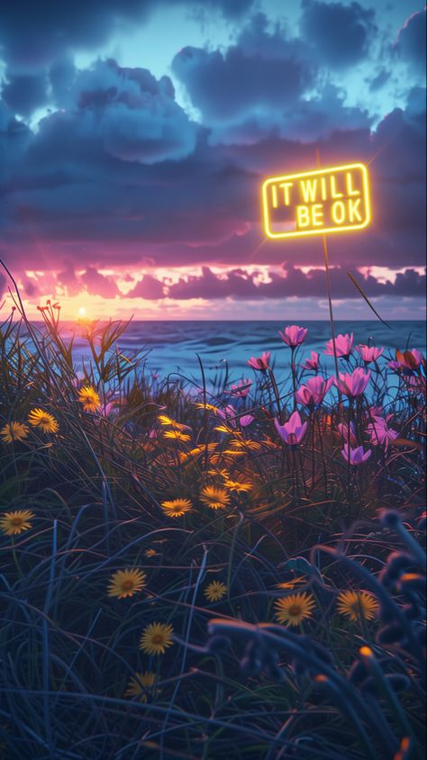 It will be ok, seaside, wallpaper, inspiring, supportive Wallpaper Ideas Phone, Wallpaper Ethereal, Phone Wallpaper Art, Abstract Phone Wallpaper, Pink Ribbon Wallpaper, Office Olympics, Ribbon Wallpaper, Seaside Wallpaper, Genos Wallpaper