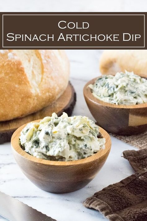 Cold Artichoke Dip Recipe, Cold Spinach Artichoke Dip, Appetizer Recipes Cold, Cold Dip Recipes, Spinach Artichoke Dip Recipe, Artichoke Dip Recipe, Spinach Artichoke Dip, Spinach Dip, Artichoke Dip